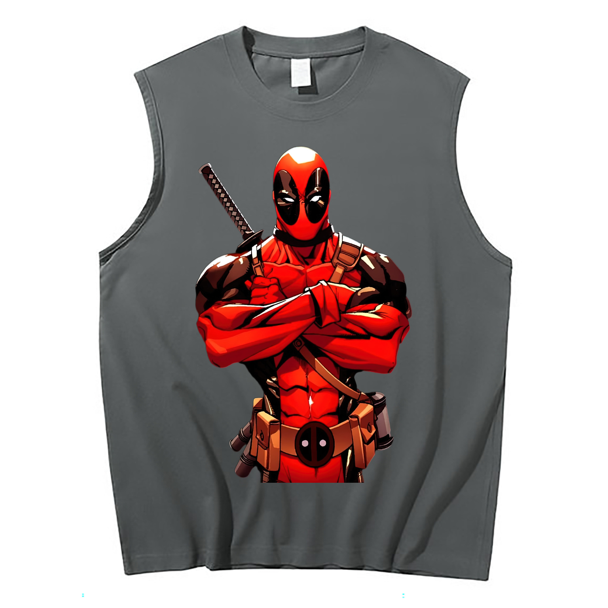 （画像用） Deadpool デッドプール コットン100％タンクトップ（フロントプリント）